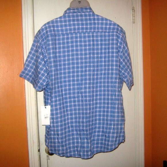 Paper Cloth & Denim Blue XXL Plaid Shirt NWT - Picture 3 of 6